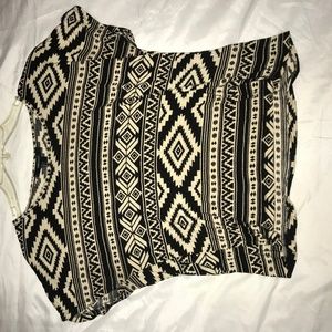 Junior's Tribal Black & Tan Colored Tee